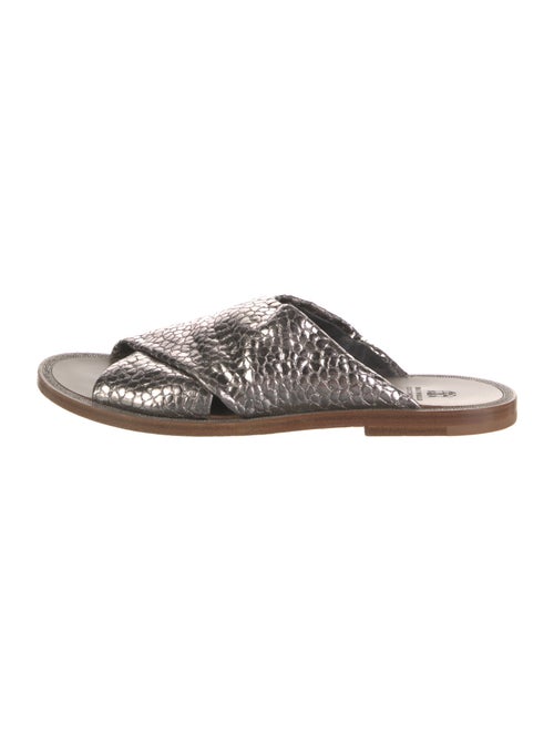 Brunello Cucinelli Monili Leather Slides