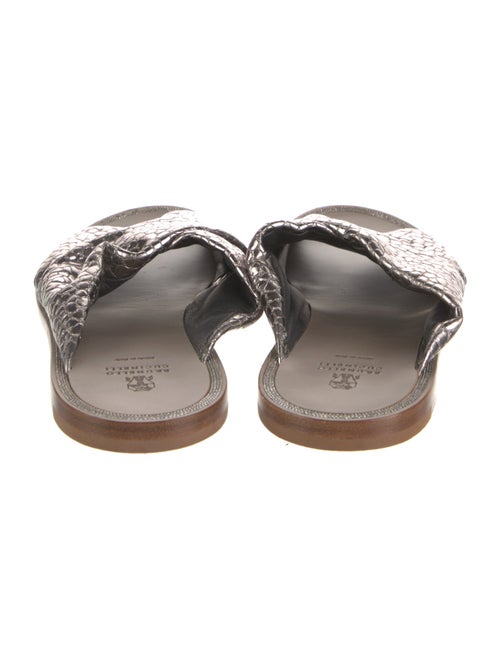 Brunello Cucinelli Monili Leather Slides