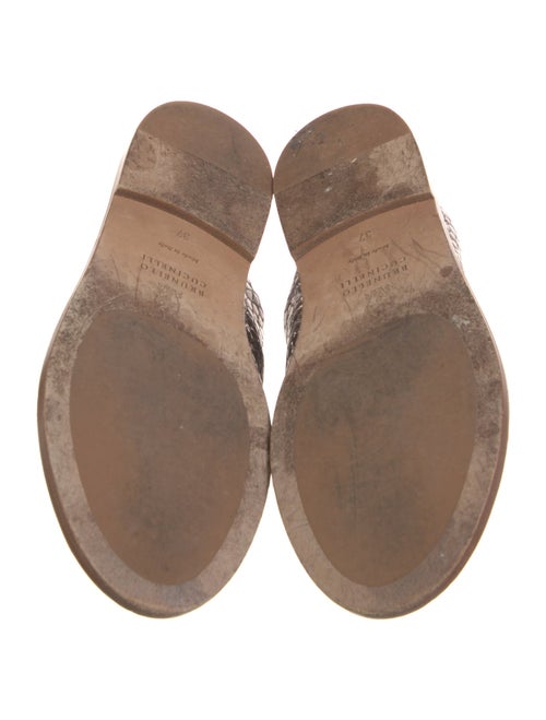 Brunello Cucinelli Monili Leather Slides