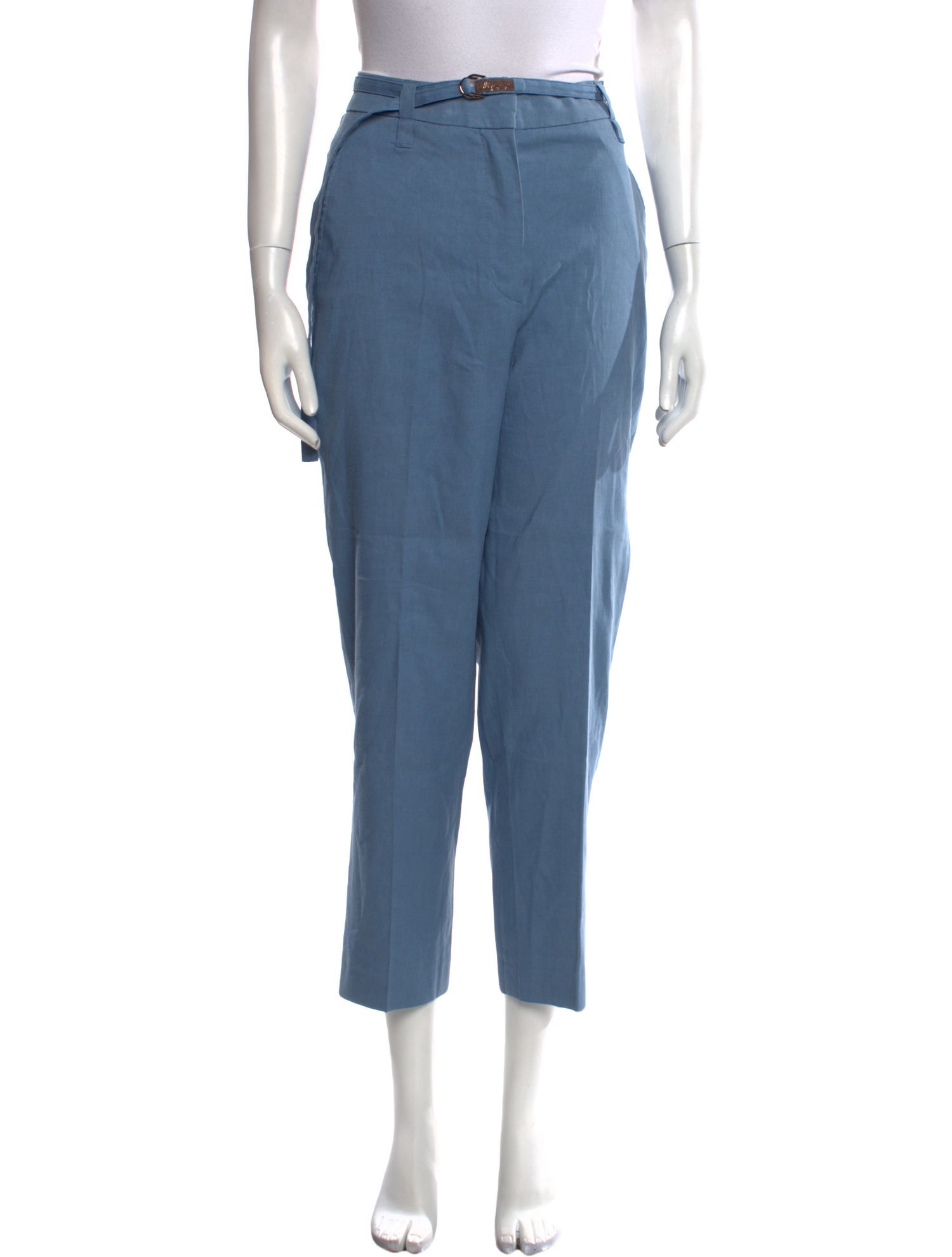 Brunello Cucinelli Linen Straight Leg Pants