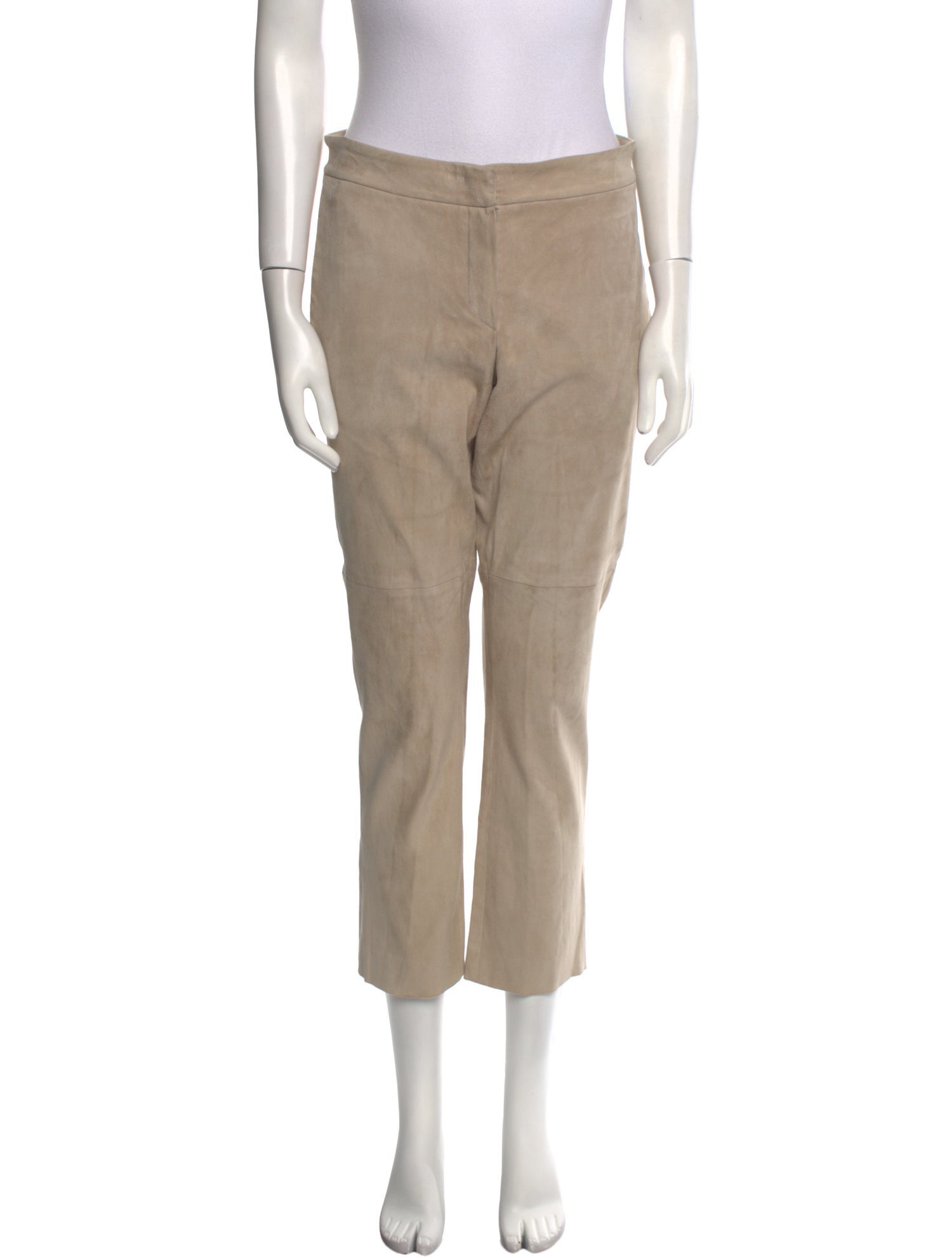 Brunello Cucinelli Leather Straight Leg Pants