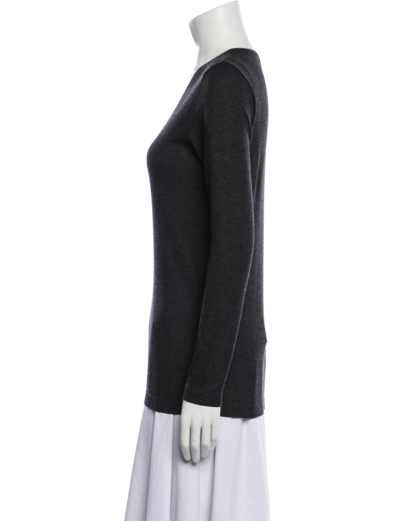 Brunello Cucinelli Wool V-Neck T-Shirt