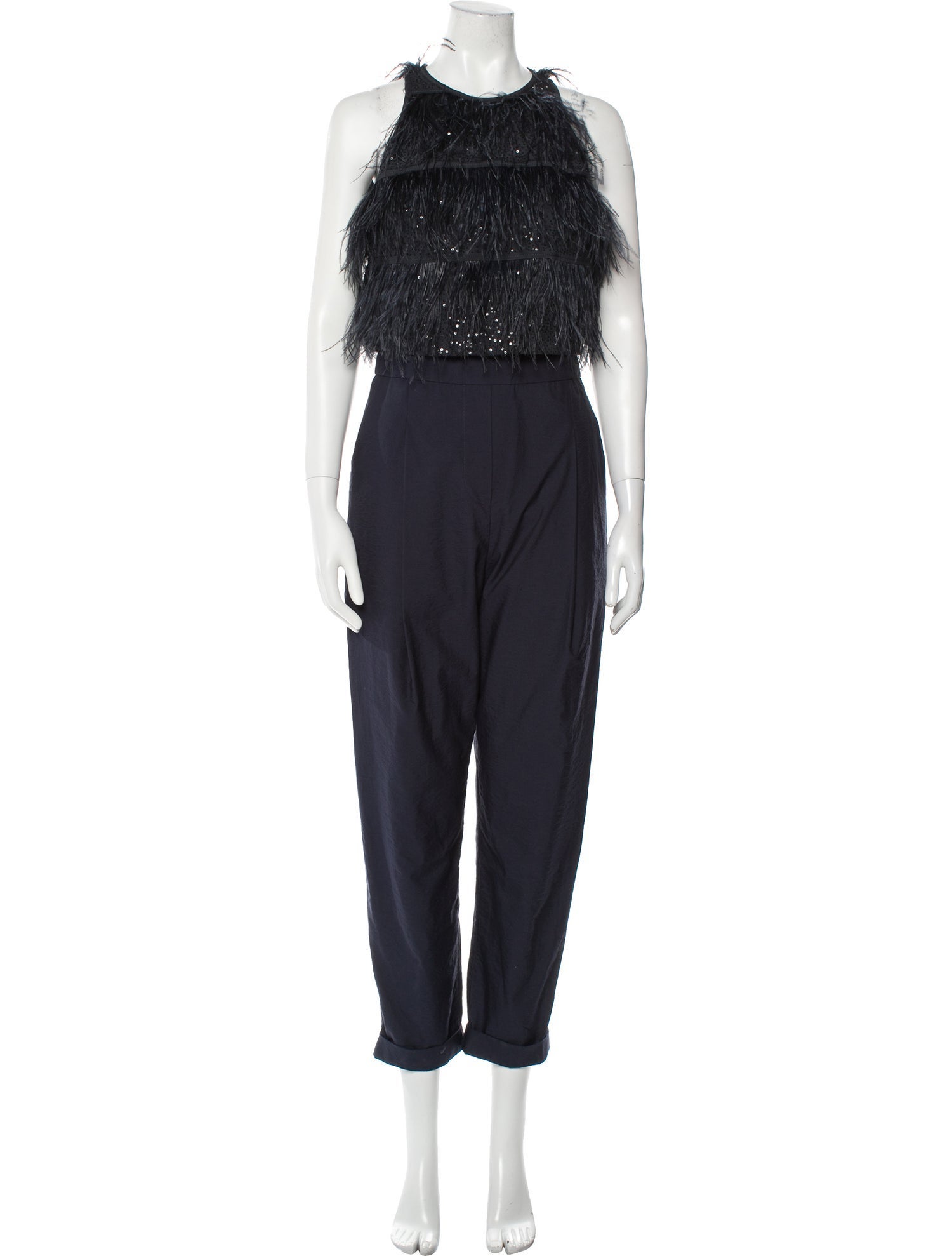 Brunello Cucinelli Crew Neck Jumpsuit