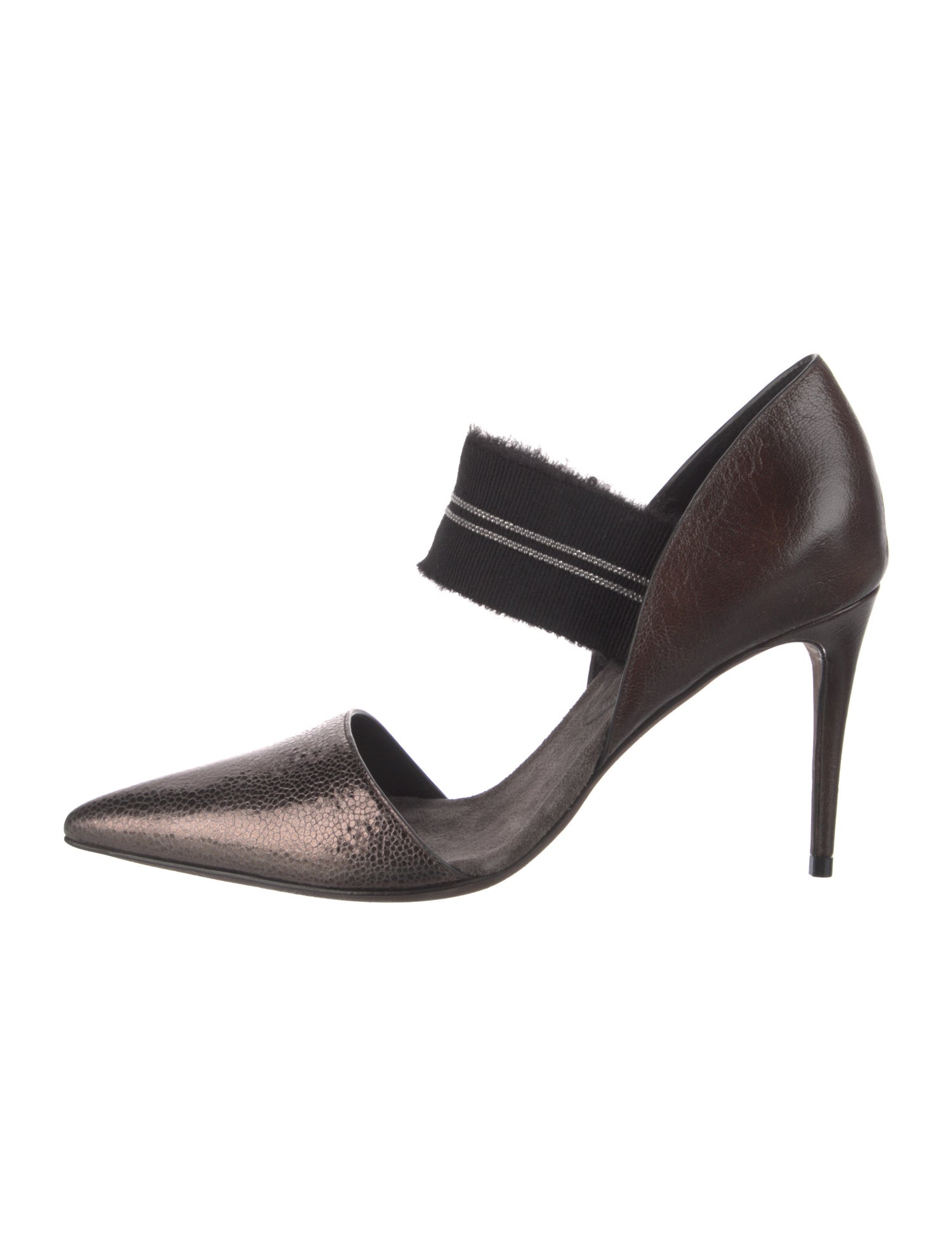 Brunello Cucinelli Leather D'Orsay Pumps