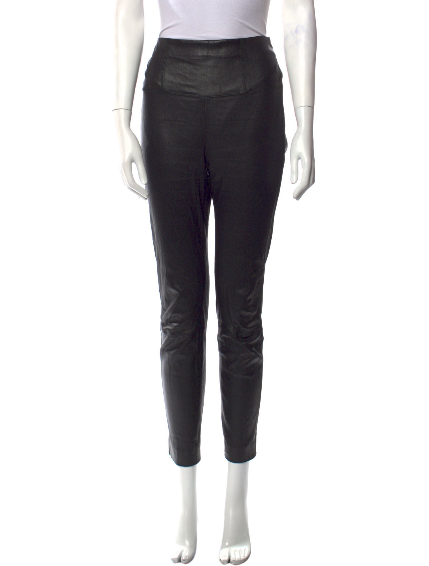 Brunello Cucinelli Leather Skinny Leg Pants