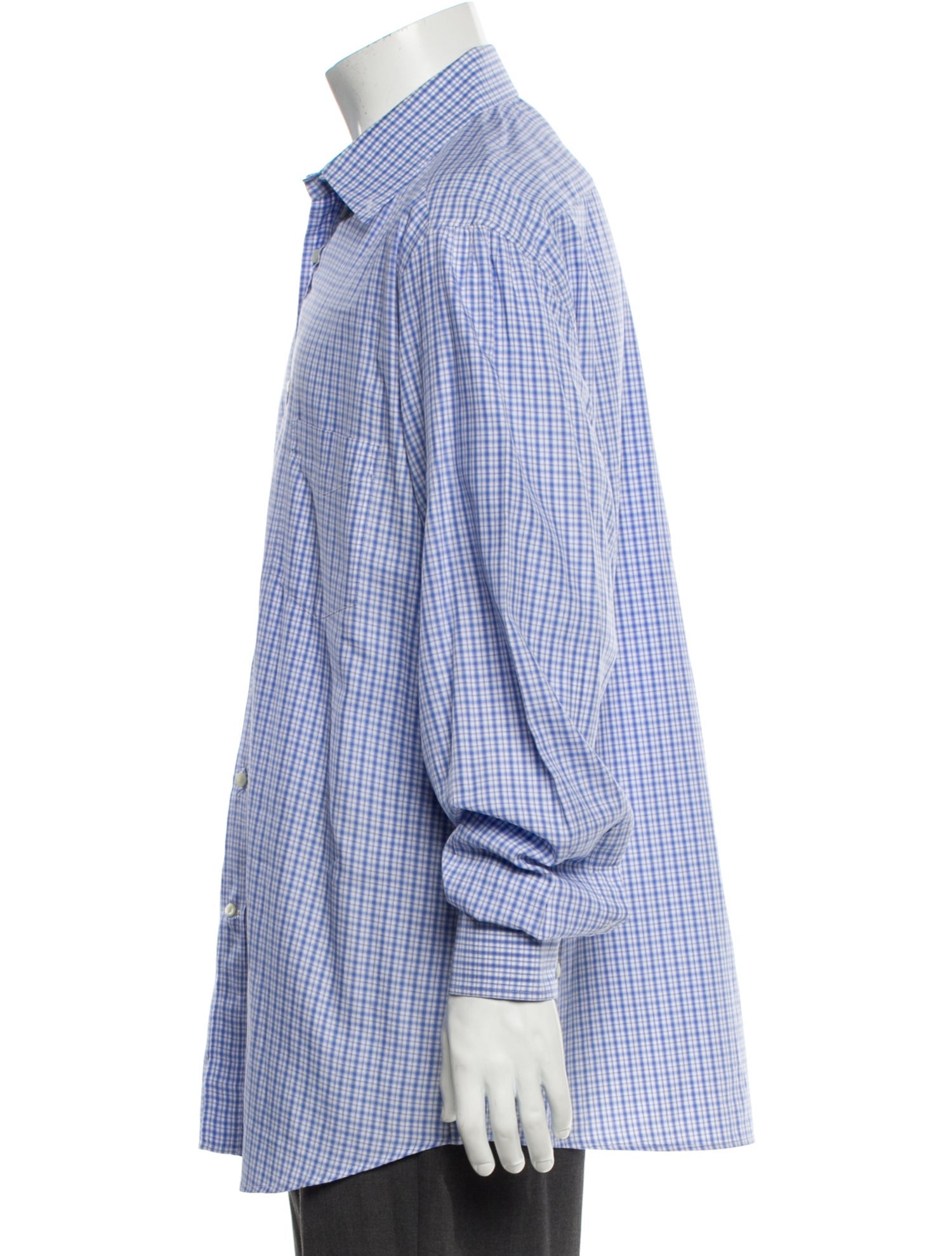 Brunello Cucinelli Plaid Print Long Sleeve Dress Shirt