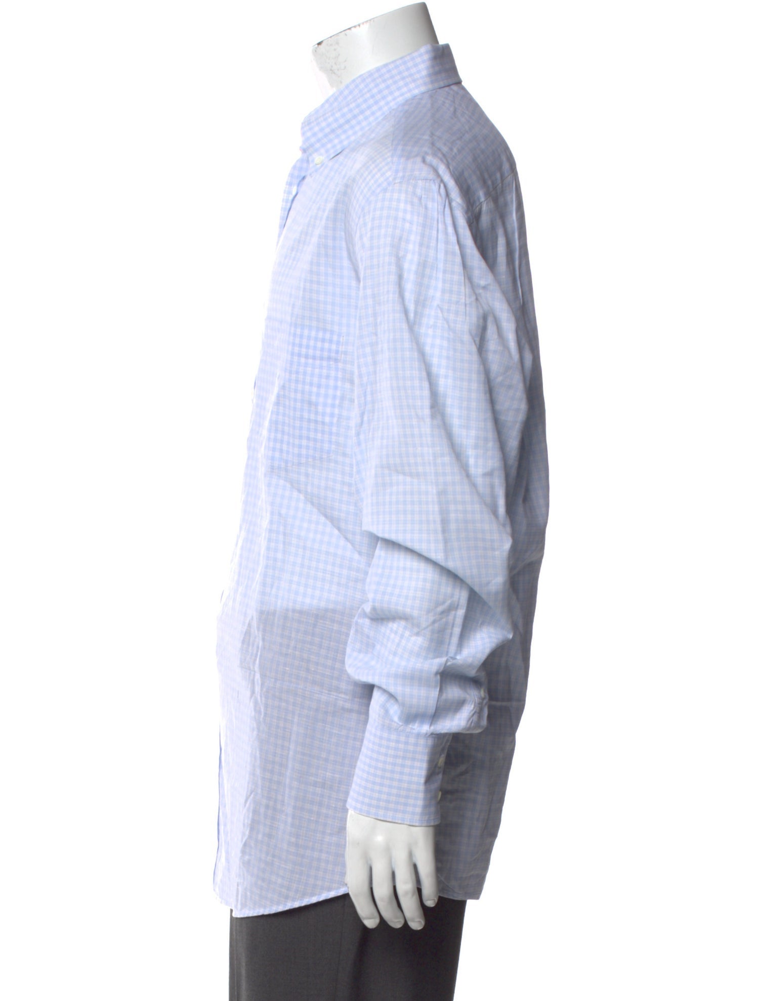 Brunello Cucinelli Plaid Print Long Sleeve Dress Shirt