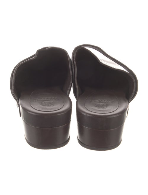 Brunello Cucinelli Leather Beaded Accents Mules