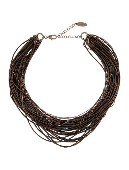 Brunello Cucinelli Beaded Multistrand Collar Nekclace
