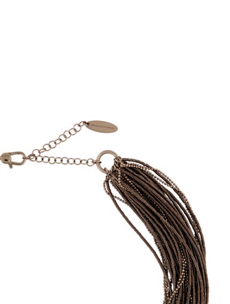 Brunello Cucinelli Beaded Multistrand Collar Nekclace