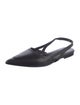 Brunello Cucinelli Leather Beaded Accents Slingback Flats