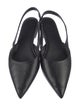 Brunello Cucinelli Leather Beaded Accents Slingback Flats