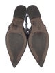 Brunello Cucinelli Leather Beaded Accents Slingback Flats
