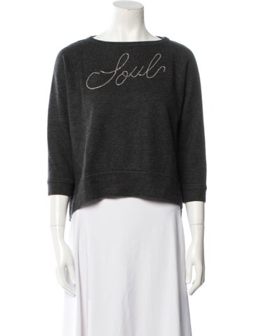 Brunello Cucinelli Tops Cashmere Graphic Print Sweatshirt XS