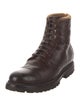 Brunello Cucinelli Leather Combat Boots