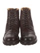 Brunello Cucinelli Leather Combat Boots