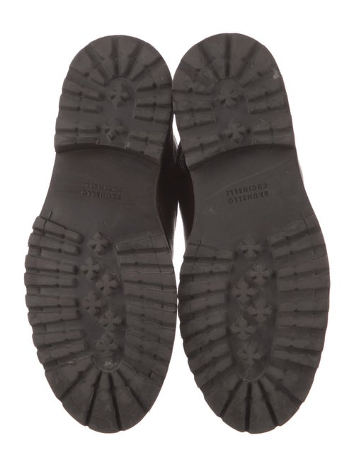 Brunello Cucinelli Leather Combat Boots