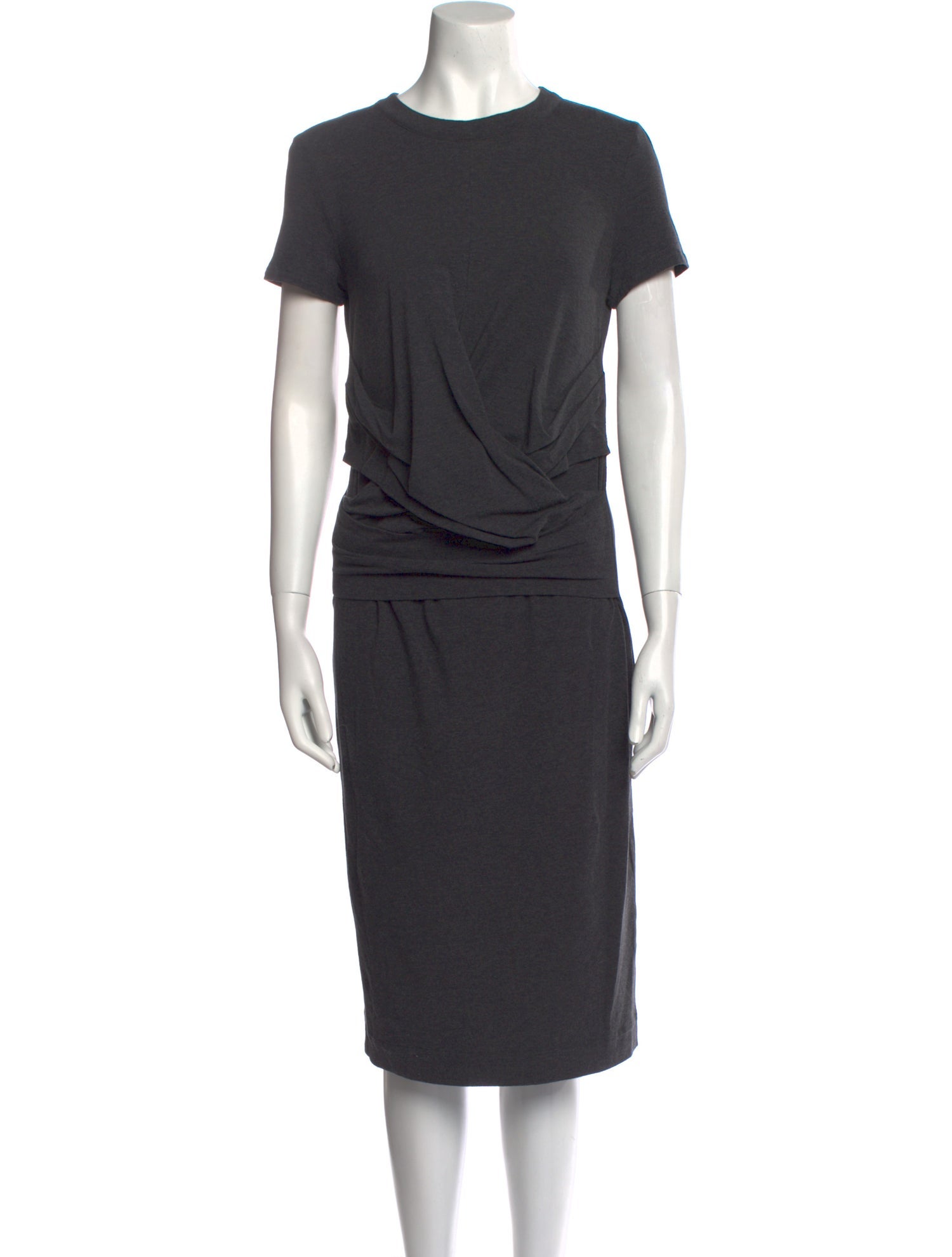 Brunello Cucinelli Crew Neck Midi Length Dress