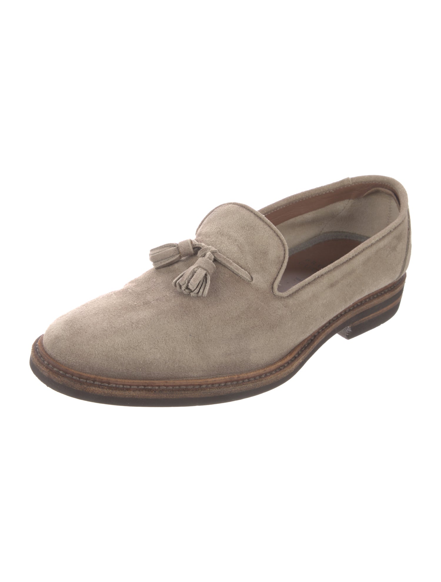 Brunello Cucinelli Suede Tassel Accents Loafers