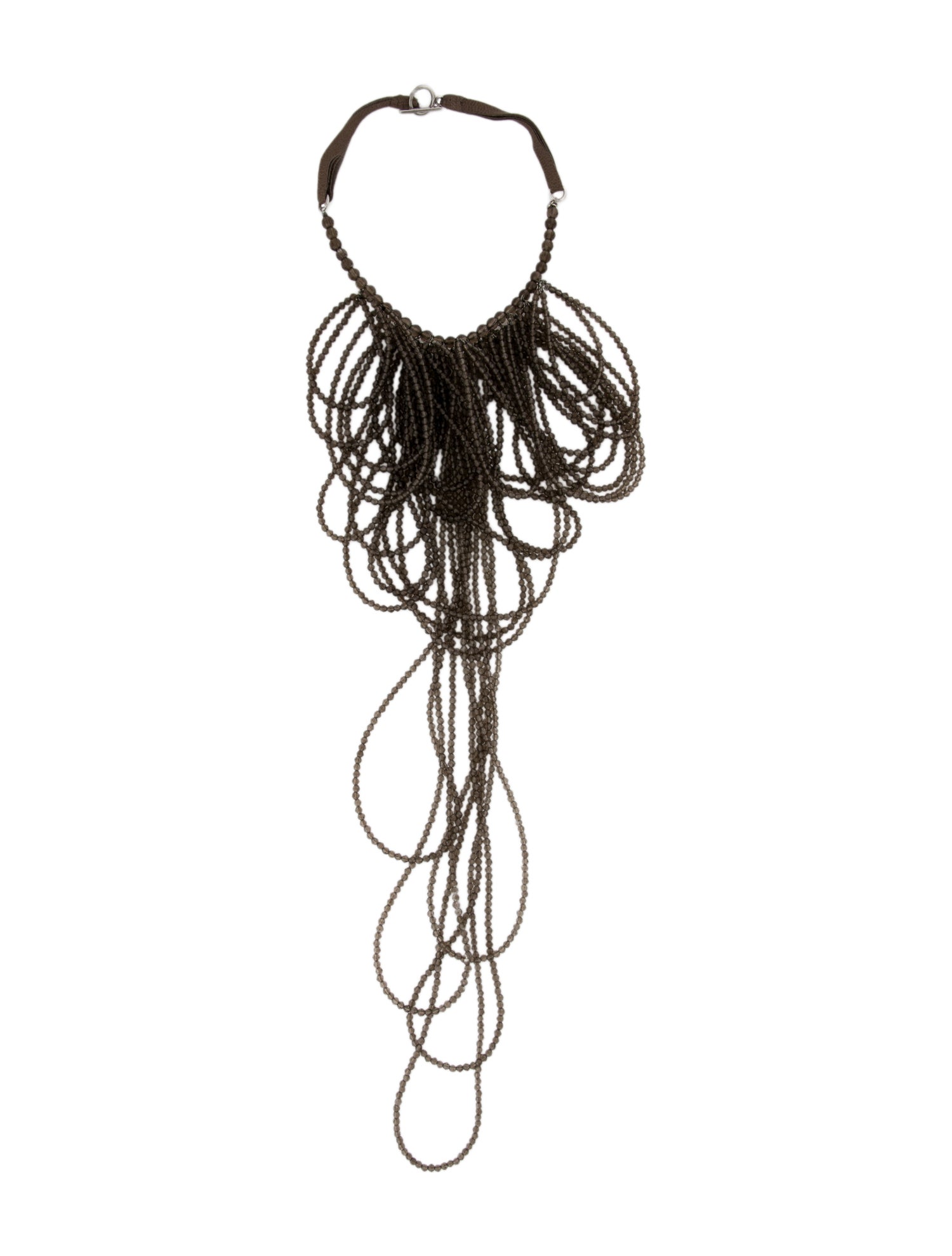 Brunello Cucinelli Faceted Bead Multistrand Choker Necklace