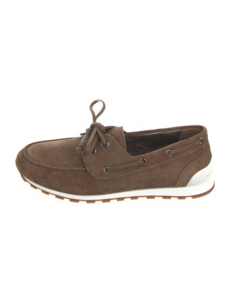 Brunello Cucinelli Suede Beaded Accents Moccasins