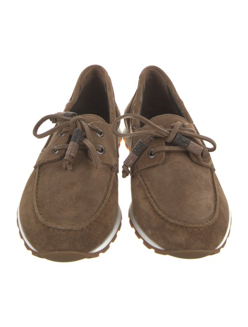 Brunello Cucinelli Suede Beaded Accents Moccasins