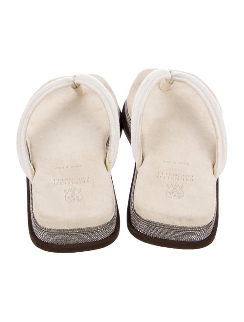 Brunello Cucinelli Monili Suede Slides