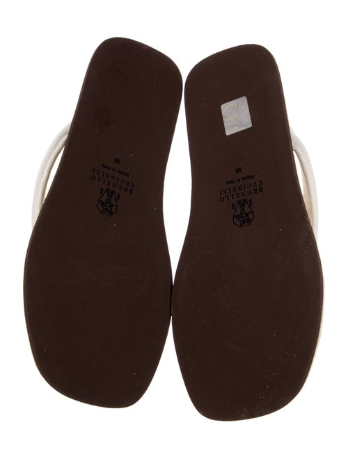 Brunello Cucinelli Monili Suede Slides