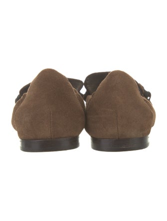 Brunello Cucinelli Suede Beaded Accents Loafers