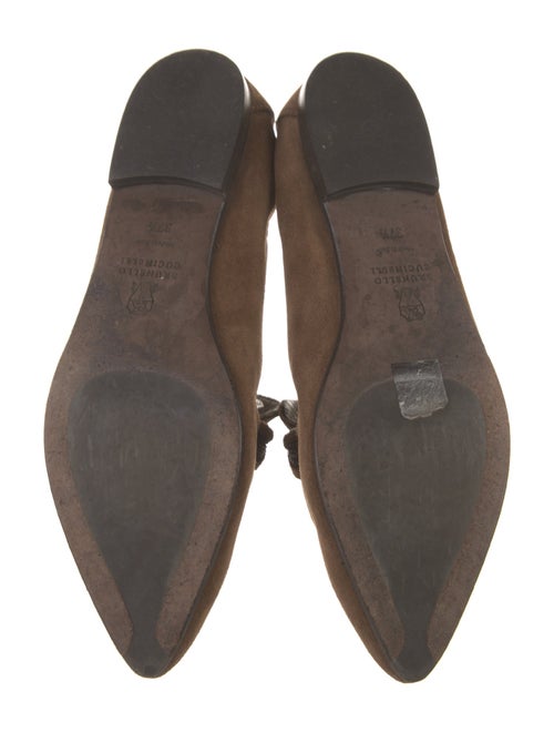 Brunello Cucinelli Suede Beaded Accents Loafers
