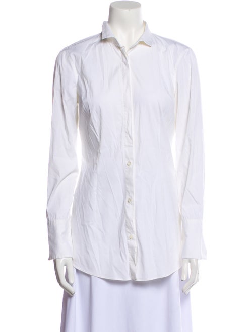 Brunello Cucinelli Long Sleeve Button-Up Top
