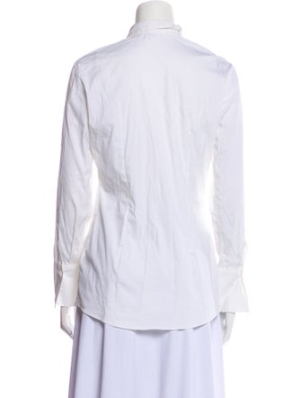 Brunello Cucinelli Long Sleeve Button-Up Top