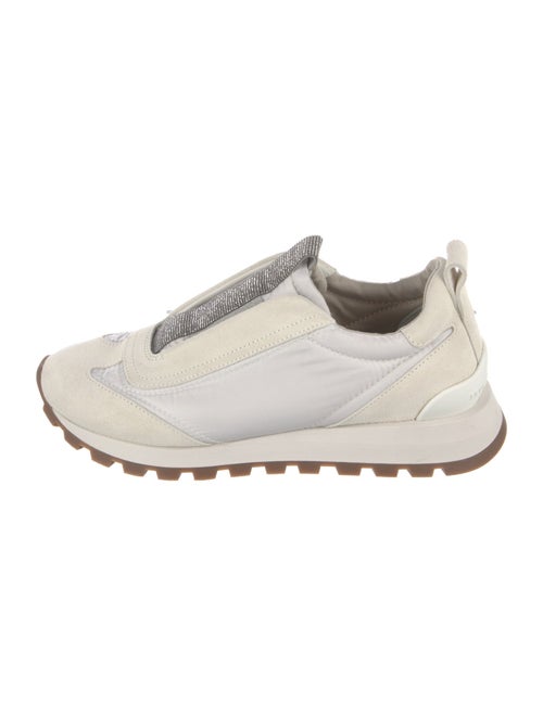 Brunello Cucinelli Suede Beaded Accents Sneakers