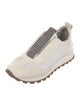 Brunello Cucinelli Suede Beaded Accents Sneakers