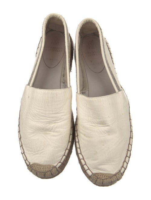 Brunello Cucinelli Monili Leather Espadrilles