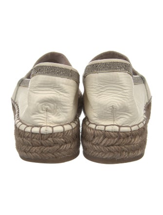 Brunello Cucinelli Monili Leather Espadrilles