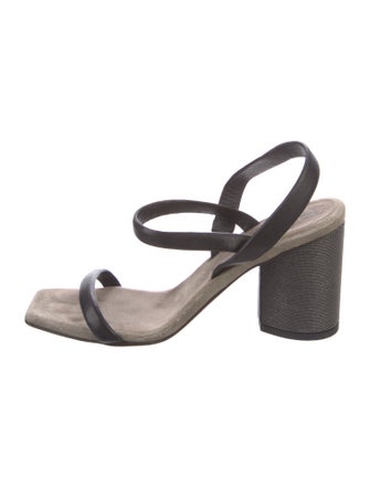 Brunello Cucinelli Suede Slingback Sandals