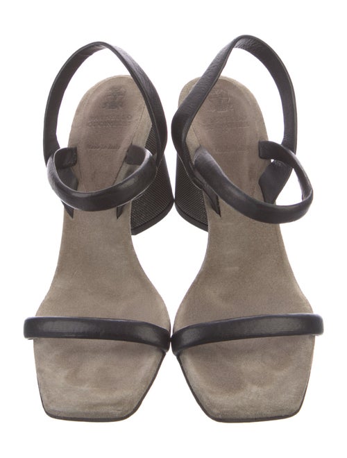 Brunello Cucinelli Suede Slingback Sandals