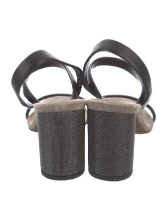 Brunello Cucinelli Suede Slingback Sandals