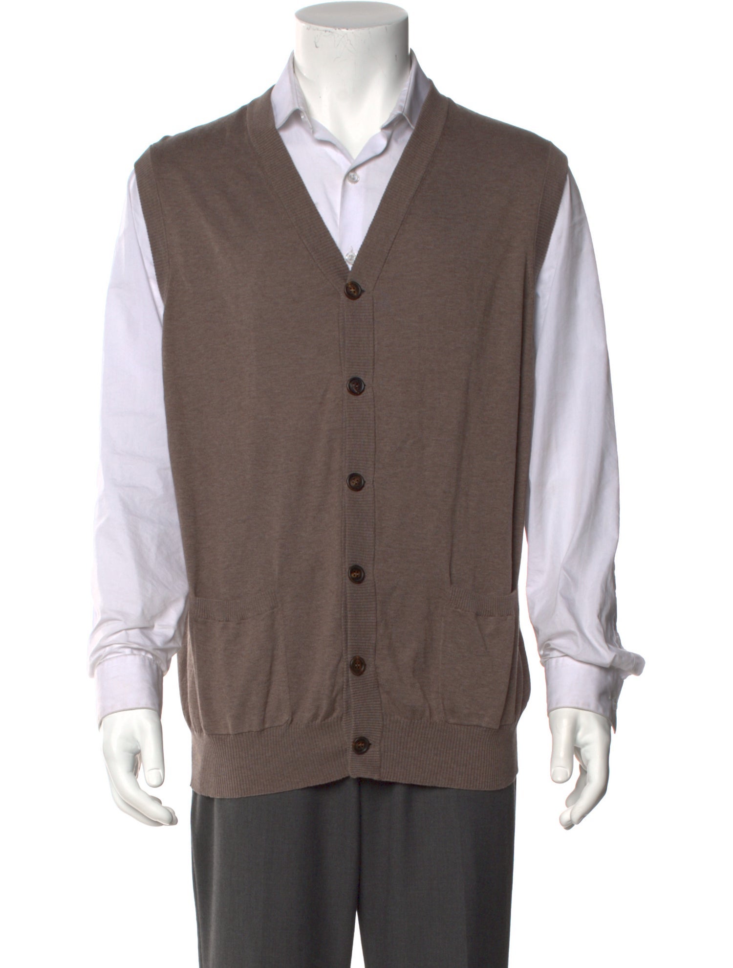Brunello Cucinelli V-Neck Sleeveless Sweater Vest