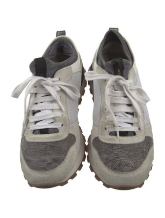 Brunello Cucinelli Suede Printed Athletic Sneakers