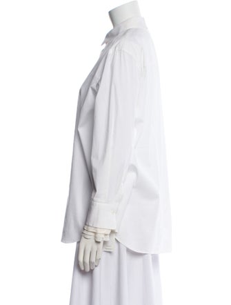 Brunello Cucinelli Long Sleeve Button-Up Top