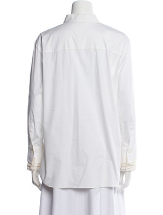 Brunello Cucinelli Long Sleeve Button-Up Top