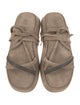 Brunello Cucinelli Suede Beaded Accents Espadrilles