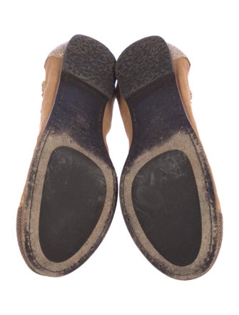 Brunello Cucinelli Monili Suede Ballet Flats
