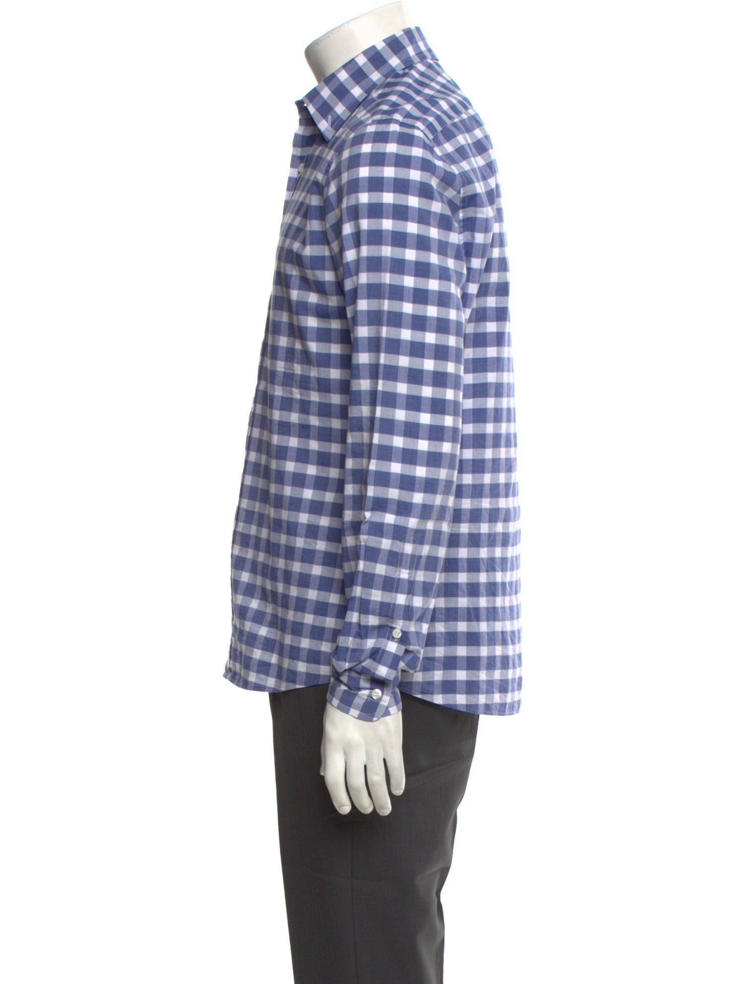 Brunello Cucinelli Plaid Print Long Sleeve Dress Shirt