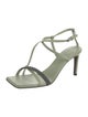 Brunello Cucinelli Leather T-Strap Sandals