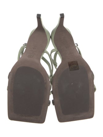 Brunello Cucinelli Leather T-Strap Sandals