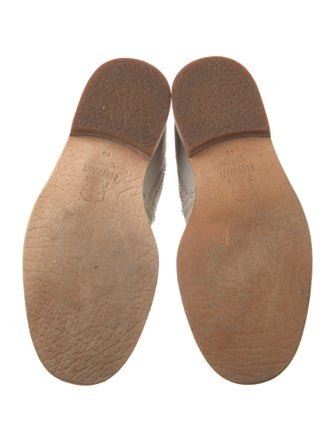 Brunello Cucinelli Canvas Raw-Edge Trim Chelsea Boots