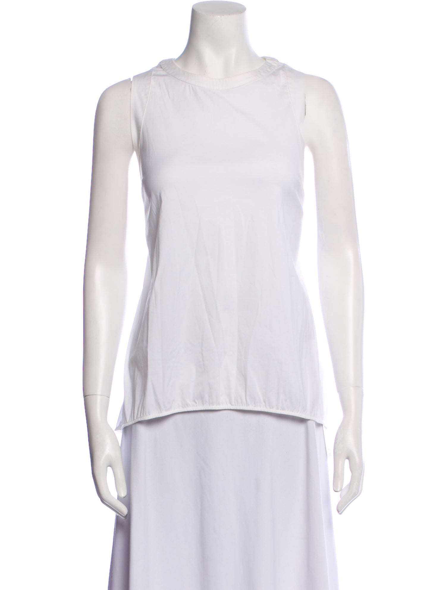 Brunello Cucinelli Bateau Neckline Sleeveless Top